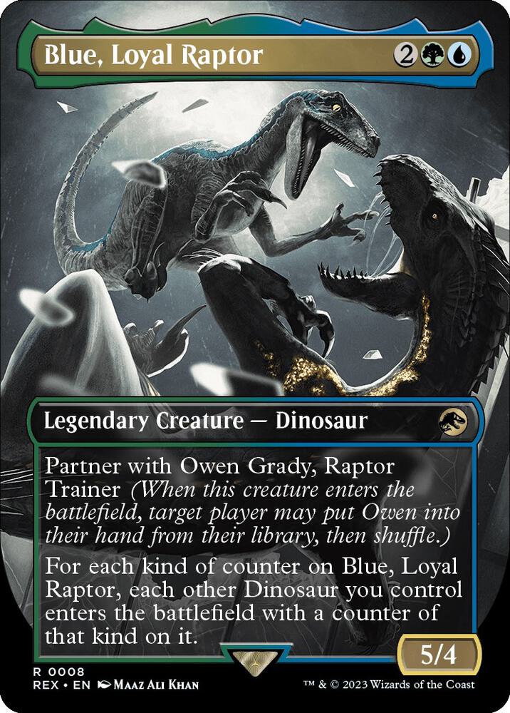 Blue, Loyal Raptor (Borderless), Universes Beyond: Jurassic World Collection 8