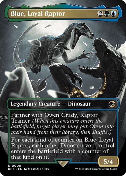 Blue, Loyal Raptor (Borderless), Universes Beyond: Jurassic World Collection 8