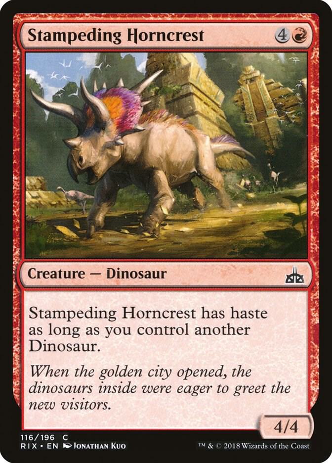 Stampeding Horncrest, Rivals of Ixalan 116