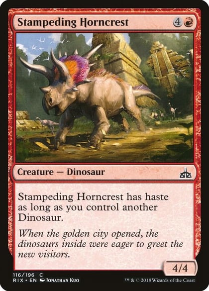 Stampeding Horncrest, Rivals of Ixalan 116
