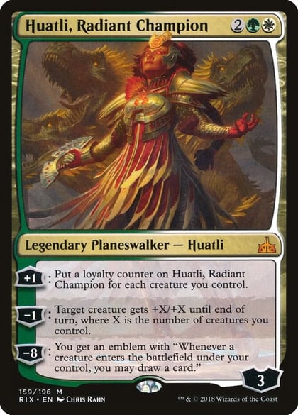 Huatli, Radiant Champion, Rivals of Ixalan 159