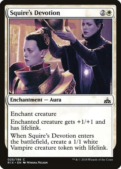 Squire's Devotion, Rivals of Ixalan 25