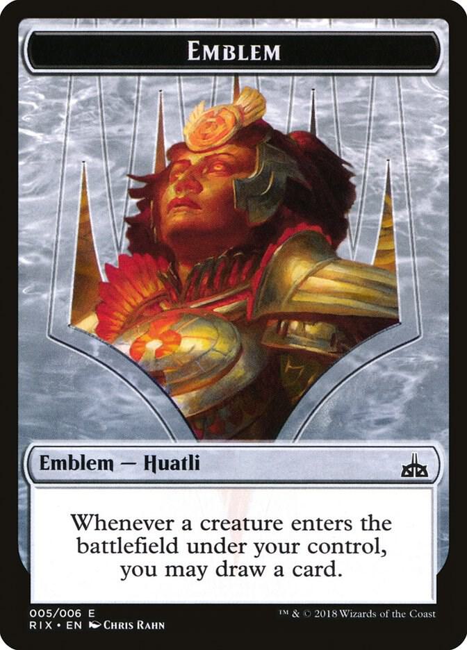 Emblem - Huatli, Radiant Champion, Rivals of Ixalan 5