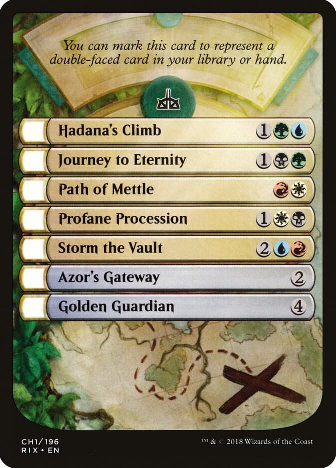 Checklist Card - Rivals of Ixalan, Rivals of Ixalan CH1