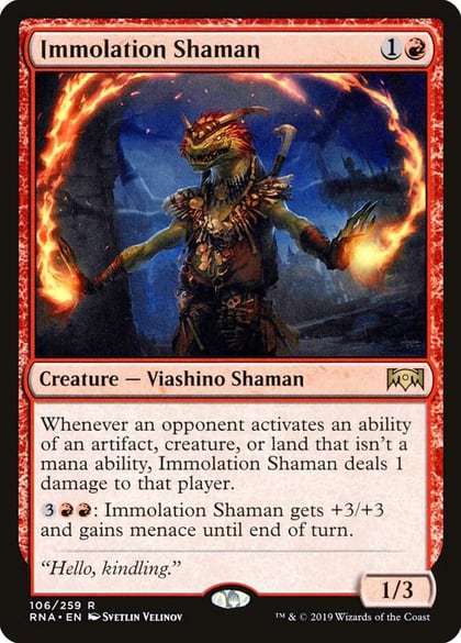 Immolation Shaman, Ravnica Allegiance 106