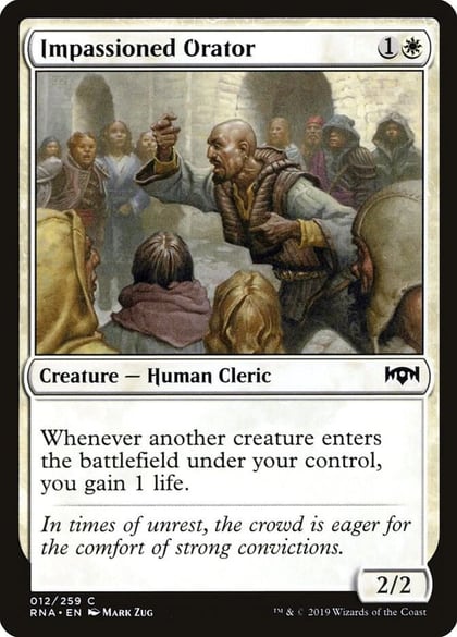 Impassioned Orator, Ravnica Allegiance 12
