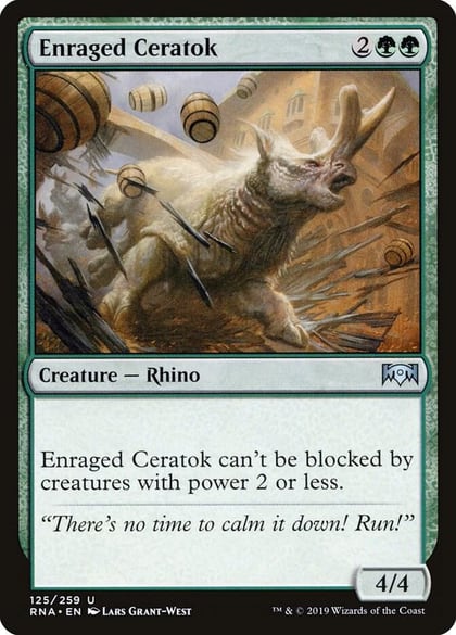 Enraged Ceratok, Ravnica Allegiance 125