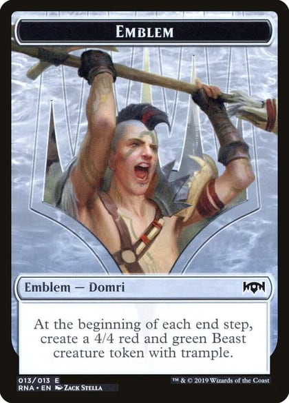 Emblem - Domri, Chaos Bringer, Ravnica Allegiance 13