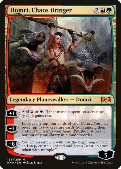 Domri, Chaos Bringer, Ravnica Allegiance 166