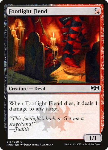 Footlight Fiend, Ravnica Allegiance 216