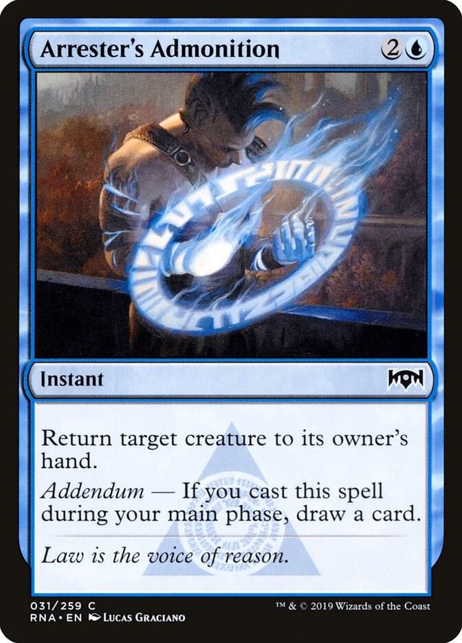 Arrester's Admonition, Ravnica Allegiance 31