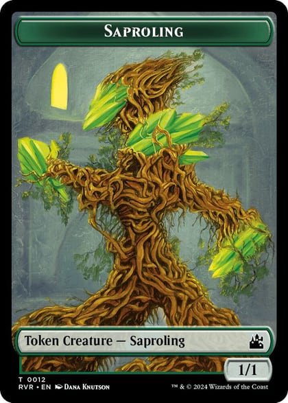 Saproling // Soldier Double-Sided Token, Ravnica Remastered 12 // 16