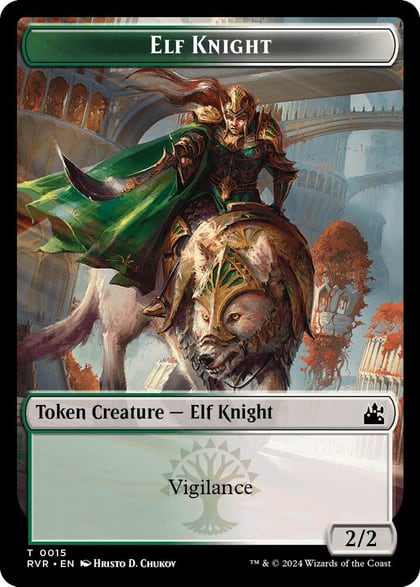 Elf Knight Token, Ravnica Remastered 15