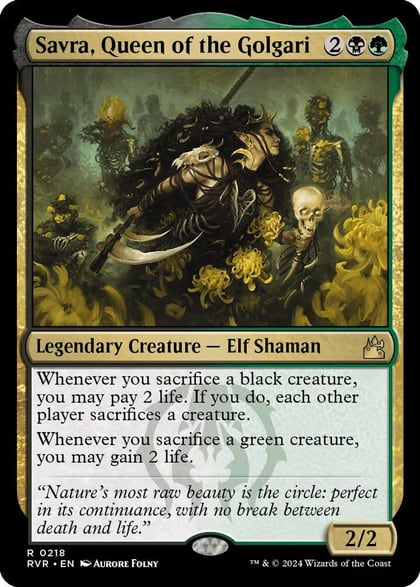 Savra, Queen of the Golgari, Ravnica Remastered 218