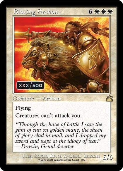 Blazing Archon (Retro Frame) (Serial Numbered), Ravnica Remastered 302