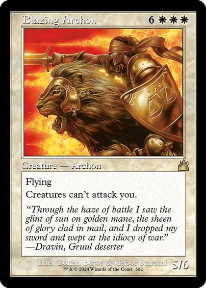 Blazing Archon (Retro Frame), Ravnica Remastered 302