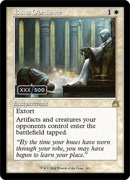 Blind Obedience (Retro Frame) (Serial Numbered), Ravnica Remastered 303