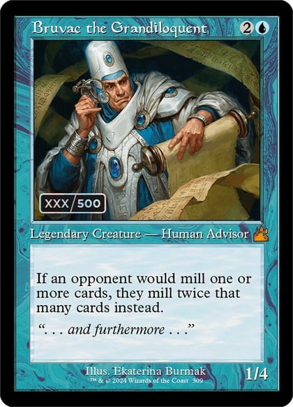 Bruvac the Grandiloquent (Retro Frame) (Serial Numbered), Ravnica Remastered 309