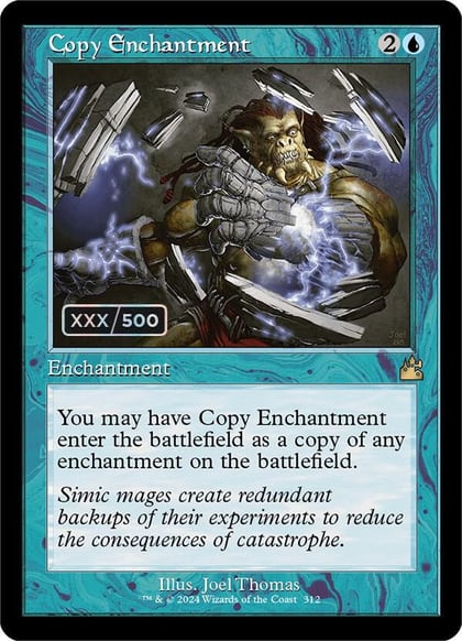 Copy Enchantment (Retro Frame) (Serial Numbered), Ravnica Remastered 312