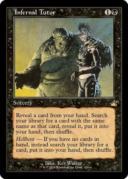 Infernal Tutor (Retro Frame), Ravnica Remastered 326