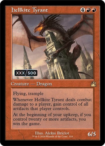 Hellkite Tyrant (Retro Frame) (Serial Numbered), Ravnica Remastered 333