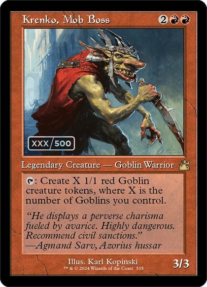 Krenko, Mob Boss (Retro Frame) (Serial Numbered), Ravnica Remastered 335