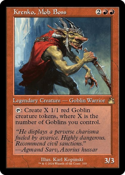 Krenko, Mob Boss (Retro Frame), Ravnica Remastered 335