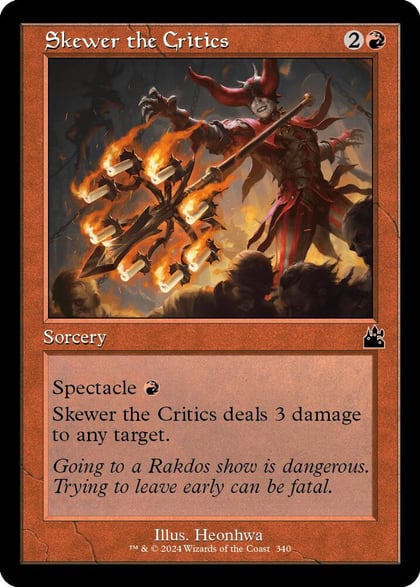 Skewer the Critics (Retro Frame), Ravnica Remastered 340