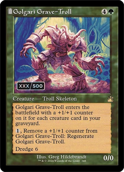 Golgari Grave-Troll (Retro Frame) (Serial Numbered), Ravnica Remastered 348