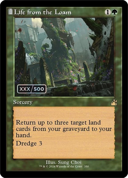 Life from the Loam (Retro Frame) (Serial Numbered), Ravnica Remastered 350