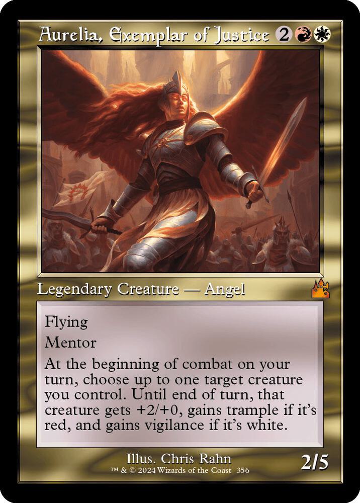 Aurelia, Exemplar of Justice (Retro Frame), Ravnica Remastered 356