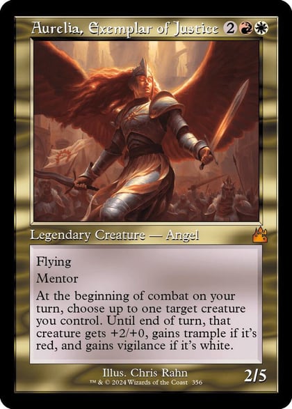 Aurelia, Exemplar of Justice (Retro Frame), Ravnica Remastered 356