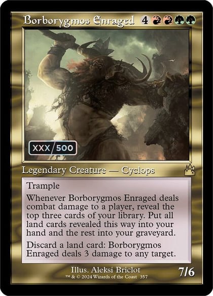 Borborygmos Enraged (Retro Frame) (Serial Numbered), Ravnica Remastered 357