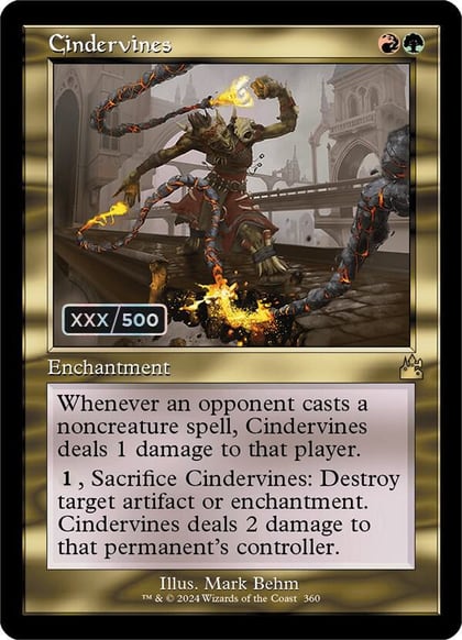 Cindervines (Retro Frame) (Serial Numbered), Ravnica Remastered 360