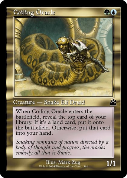 Coiling Oracle (Retro Frame), Ravnica Remastered 361