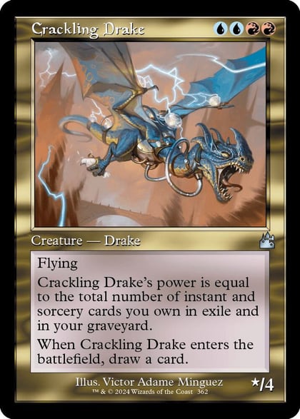Crackling Drake (Retro Frame), Ravnica Remastered 362