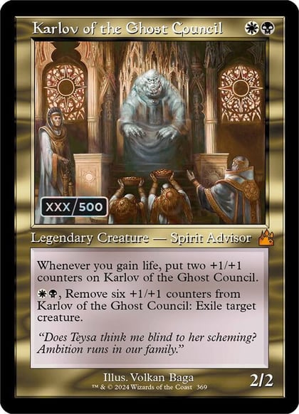 Karlov of the Ghost Council (Retro Frame) (Serial Numbered), Ravnica Remastered 369