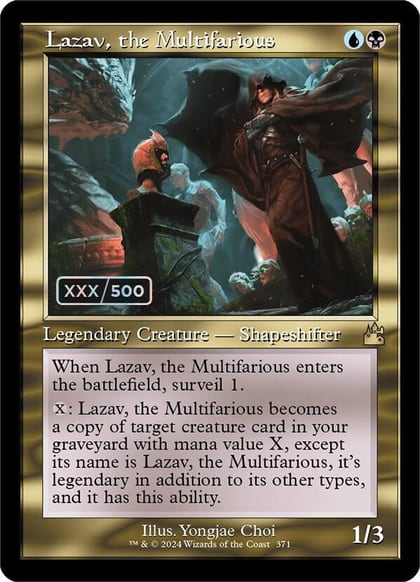 Lazav, the Multifarious (Retro Frame) (Serial Numbered), Ravnica Remastered 371