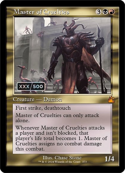 Master of Cruelties (Retro Frame) (Serial Numbered), Ravnica Remastered 373