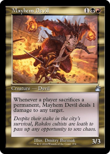 Mayhem Devil (Retro Frame), Ravnica Remastered 374
