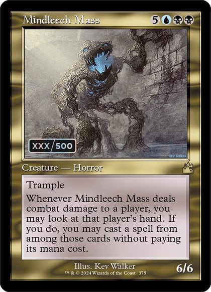 Mindleech Mass (Retro Frame) (Serial Numbered), Ravnica Remastered 375