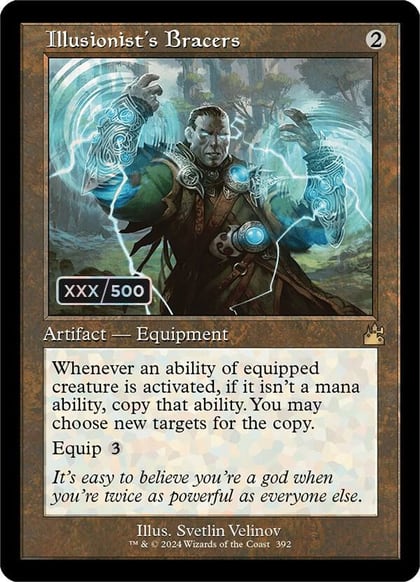 Illusionist's Bracers (Retro Frame) (Serial Numbered), Ravnica Remastered 392