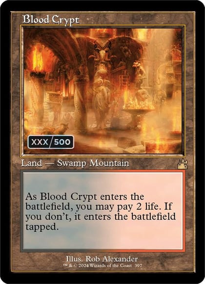Blood Crypt (Retro Frame) (Serial Numbered), Ravnica Remastered 397