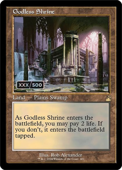 Godless Shrine (Retro Frame) (Serial Numbered), Ravnica Remastered 401
