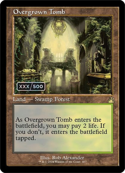 Overgrown Tomb (Retro Frame) (Serial Numbered), Ravnica Remastered 407