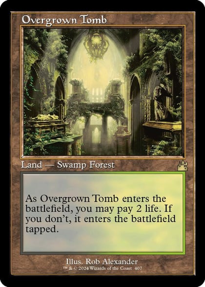 Overgrown Tomb (Retro Frame), Ravnica Remastered 407