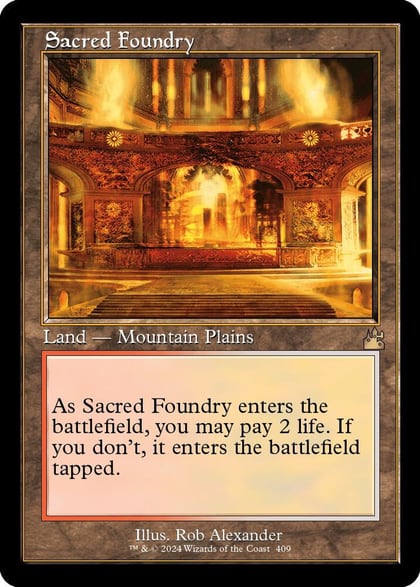 Sacred Foundry (Retro Frame), Ravnica Remastered 409