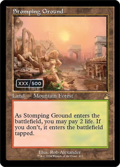 Stomping Ground (Retro Frame) (Serial Numbered), Ravnica Remastered 413
