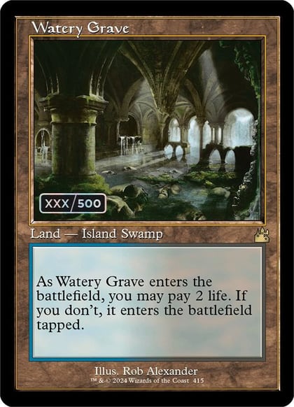 Watery Grave (Retro Frame) (Serial Numbered), Ravnica Remastered 415