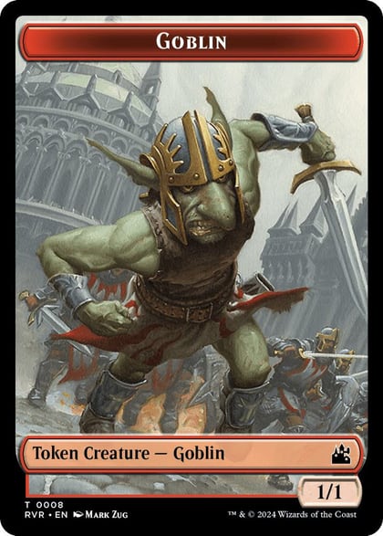 Goblin (0008) // Zombie Double-Sided Token, Ravnica Remastered 8 // 6